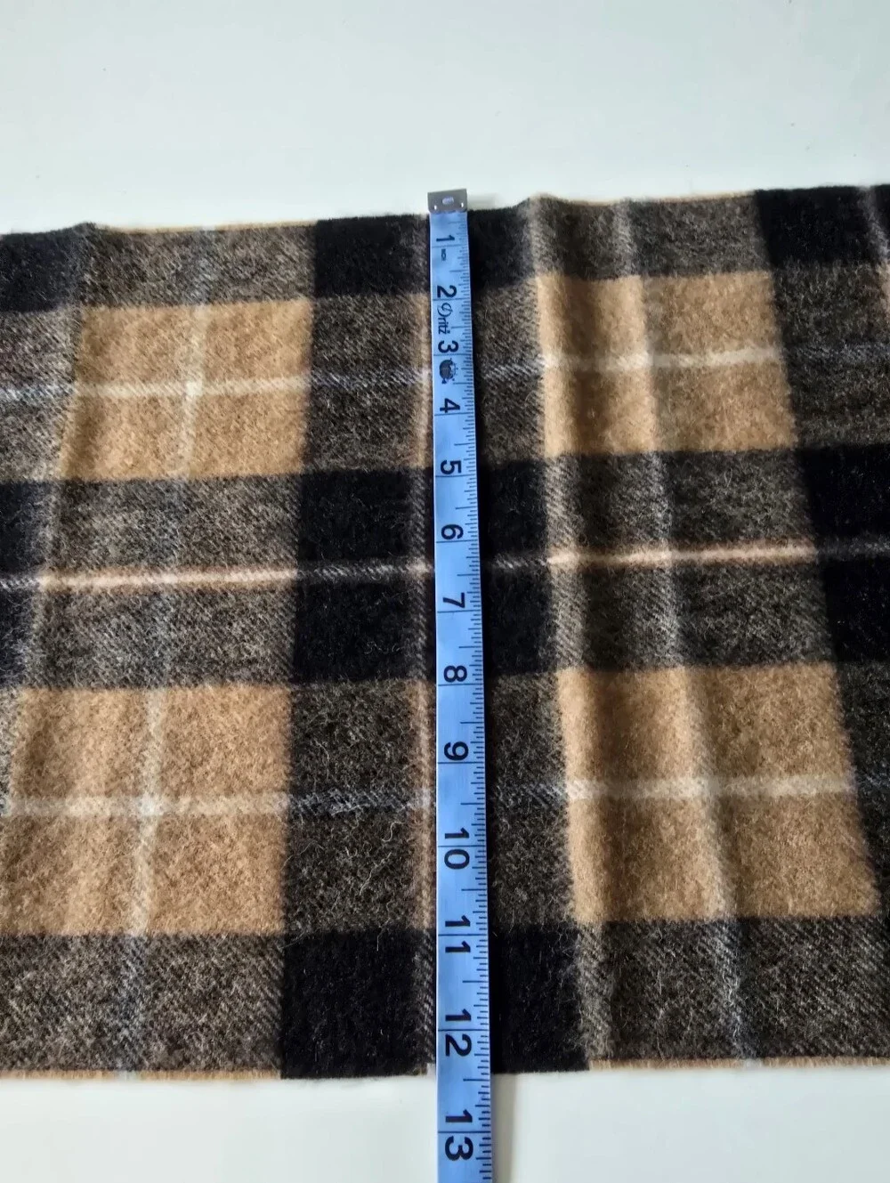 Vntg Nordstrom Camelhair Plaid Scarf